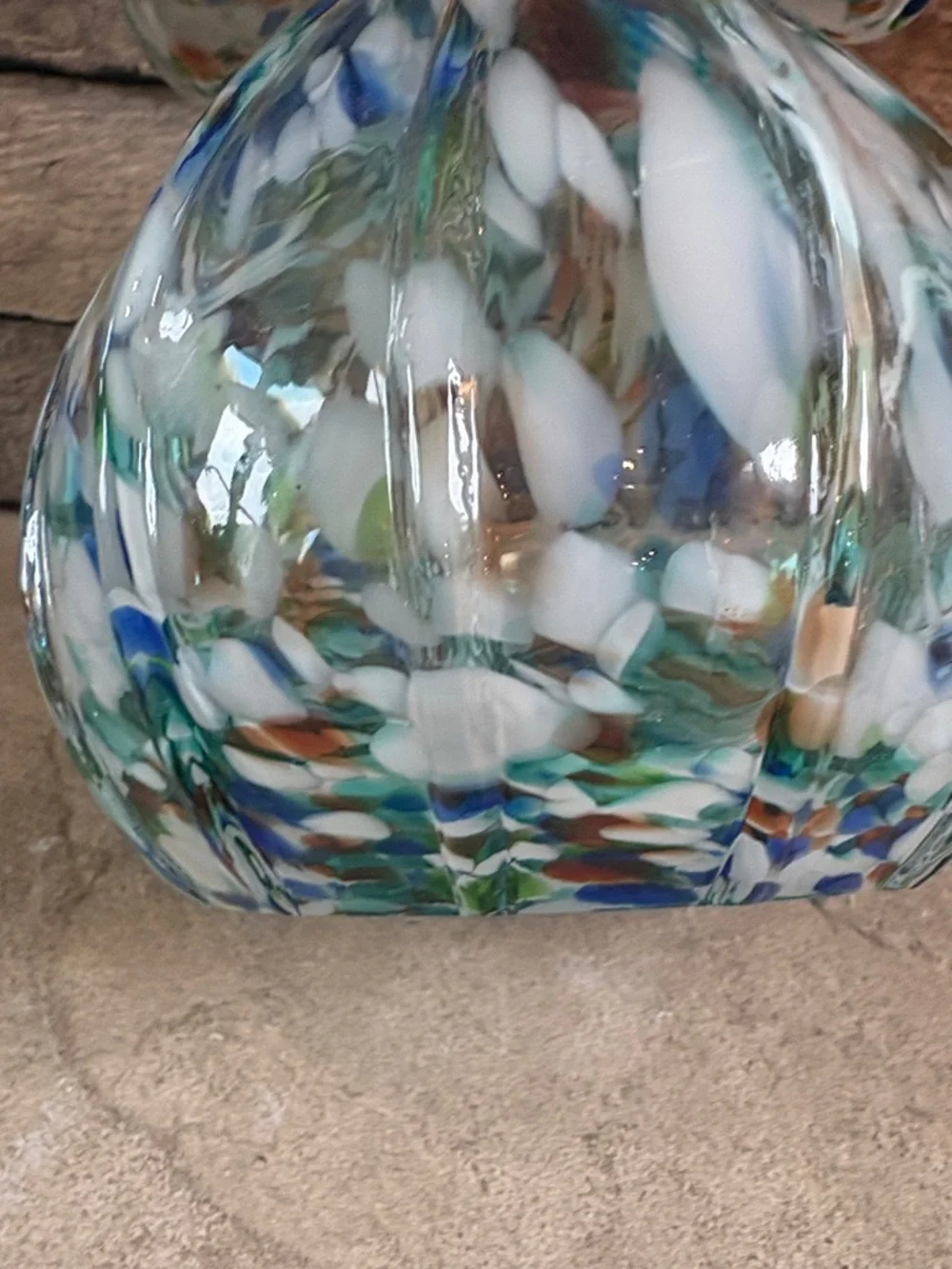 Confetti blown glass vase